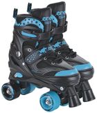 Enero, łyżworolki wrotki łyżwy, 3w1, black-blue, rozmiar 30-33