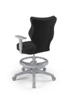 Entelo, Duo, krzesło biurowe z podnóżkiem i podłokietnikami, wzrost 159-188 cm, antracytowe