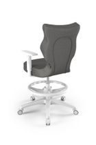Entelo, Duo, krzesło biurowe z podnóżkiem i podłokietnikami, wzrost 159-188 cm, ciemno szare
