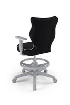 Entelo, Duo, krzesło biurowe z podnóżkiem i podłokietnikami, wzrost 159-188 cm, czarne