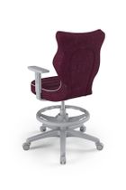 Entelo, Duo, krzesło biurowe z podnóżkiem i podłokietnikami, wzrost 159-188 cm, fioletowe