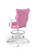 Entelo, Duo, krzesło biurowe z podnóżkiem i podłokietnikami, wzrost 159-188 cm, różowe