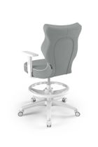 Entelo, Duo, krzesło biurowe z podnóżkiem i podłokietnikami, wzrost 159-188 cm, szare