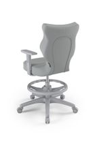 Entelo, Duo, krzesło biurowe z podnóżkiem i podłokietnikami, wzrost 159-188 cm, szare