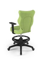 Entelo, Duo, krzesło biurowe z podnóżkiem i podłokietnikami, wzrost 159-188 cm, zielone