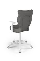 Entelo, Duo, krzesło młodzieżowe z podłokietnikami, wzrost 146-176,5 cm, ciemno szare