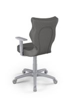 Entelo, Duo, krzesło młodzieżowe z podłokietnikami, wzrost 146-176,5 cm, ciemno szare