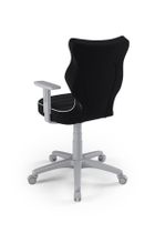 Entelo, Duo, krzesło młodzieżowe z podłokietnikami, wzrost 146-176,5 cm, czarne