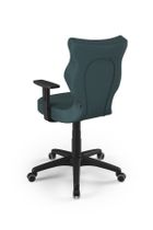 Entelo, Duo, krzesło młodzieżowe z podłokietnikami, wzrost 146-176,5 cm, niebieskie