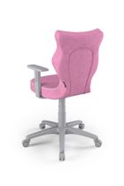 Entelo, Duo, krzesło młodzieżowe z podłokietnikami, wzrost 146-176,5 cm, różowe