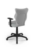 Entelo, Duo, krzesło młodzieżowe z podłokietnikami, wzrost 146-176.5 cm, szare