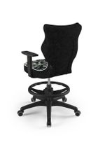 Entelo, Duo, krzesło młodzieżowe z podnóżkiem i podłokietnikami, wzrost 146-176,5 cm, moro