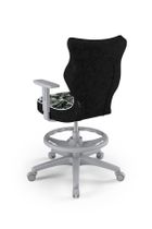 Entelo, Duo, krzesło młodzieżowe z podnóżkiem i podłokietnikami, wzrost 146-176,5 cm, moro