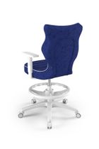 Entelo, Duo, krzesło młodzieżowe z podnóżkiem i podłokietnikami, wzrost 146-176,5 cm, niebieskie