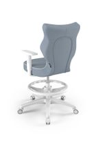 Entelo, Duo, krzesło młodzieżowe z podnóżkiem i podłokietnikami, wzrost 146-176,5 cm, niebieskie