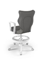 Entelo, Norm, krzesło biurowe z podnóżkiem i podłokietnikami, wzrost 159-188 cm, ciemno szare