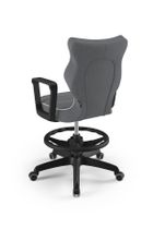 Entelo, Norm, krzesło biurowe z podnóżkiem i podłokietnikami, wzrost 159-188 cm, ciemno szare