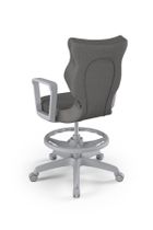 Entelo, Norm, krzesło biurowe z podnóżkiem i podłokietnikami, wzrost 159-188 cm, ciemno szare