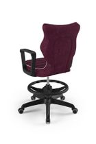 Entelo, Norm, krzesło biurowe z podnóżkiem i podłokietnikami, wzrost 159-188 cm, fioletowe
