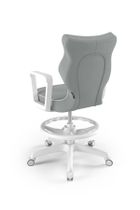Entelo, Norm, krzesło biurowe z podnóżkiem i podłokietnikami, wzrost 159-188 cm, szare