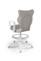 Entelo, Norm, krzesło biurowe z podnóżkiem i podłokietnikami, wzrost 159-188 cm, szare