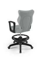 Entelo, Norm, krzesło biurowe z podnóżkiem i podłokietnikami, wzrost 159-188 cm, szare