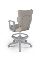 Entelo, Norm, krzesło biurowe z podnóżkiem i podłokietnikami, wzrost 159-188 cm, szare