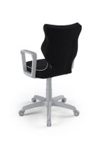 Entelo, Norm, krzesło młodzieżowe z podłokietnikami, wzrost 146-176,5 cm, czarne