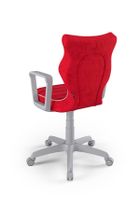 Entelo, Norm, krzesło młodzieżowe z podłokietnikami, wzrost 146-176,5 cm, czerwone