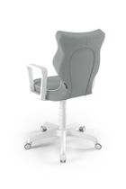 Entelo, Norm, krzesło młodzieżowe z podłokietnikami, wzrost 146-176,5 cm, szare
