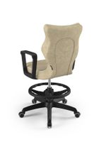 Entelo, Norm, krzesło młodzieżowe z podnóżkiem i podłokietnikami, wzrost 146-176,5 cm, beżowe