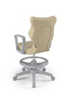 Entelo, Norm, krzesło młodzieżowe z podnóżkiem i podłokietnikami, wzrost 146-176,5 cm, beżowe