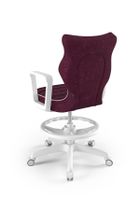 Entelo, Norm, krzesło młodzieżowe z podnóżkiem i podłokietnikami, wzrost 146-176,5 cm, fioletowe