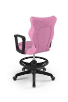Entelo, Norm, krzesło młodzieżowe z podnóżkiem i podłokietnikami, wzrost 146-176,5 cm, różowe