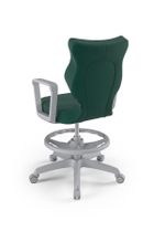 Entelo, Norm, krzesło młodzieżowe z podnóżkiem i podłokietnikami, wzrost 146-176,5 cm, zielone