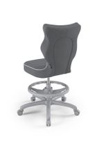 Entelo, Petit, krzesło młodzieżowe z podnóżkiem, wzrost 146-176,5 cm, ciemno szare