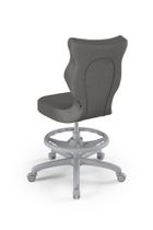 Entelo, Petit, krzesło młodzieżowe z podnóżkiem, wzrost 146-176,5 cm, ciemno szare