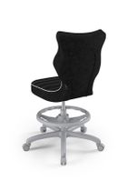 Entelo, Petit, krzesło młodzieżowe z podnóżkiem, wzrost 146-176,5 cm, czarne