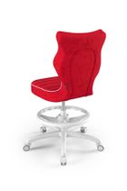 Entelo, Petit, krzesło młodzieżowe z podnóżkiem, wzrost 146-176,5 cm, czerwone