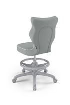 Entelo, Petit, krzesło młodzieżowe z podnóżkiem, wzrost 146-176,5 cm, szare