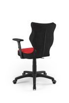 Entelo, Uni, krzesło biurowe z podłokietnikami, wzrost 159-188 cm, czerwone