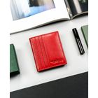Etui na karty, czerwone, skórzane, RFID, 4U Cavaldi
