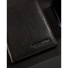 Etui na karty i paszport, czarne, skórzane, 4U Cavaldi