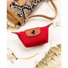 Etui na klucze, czerwone, skóra ekologiczna, Peterson