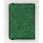 Etui na paszport, zielone, skóra ekologiczna, Peterson