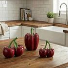 Eurofirany, figurka dekoracyjna, Simon, 12-7-12 cm, czerwony