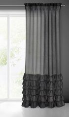 Eurofirany, firana gotowa, Dolly, na taśmie 140-250 cm, czarny