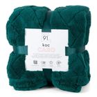 Eurofirany, koc d91 Caro, 150-200 cm, ciemnozielony