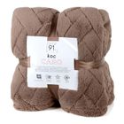 Eurofirany, koc d91 Caro, 200-220 cm, ciemnobeżowy