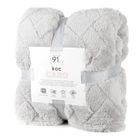 Eurofirany, koc d91 Caro, 200-220 cm, srebrny